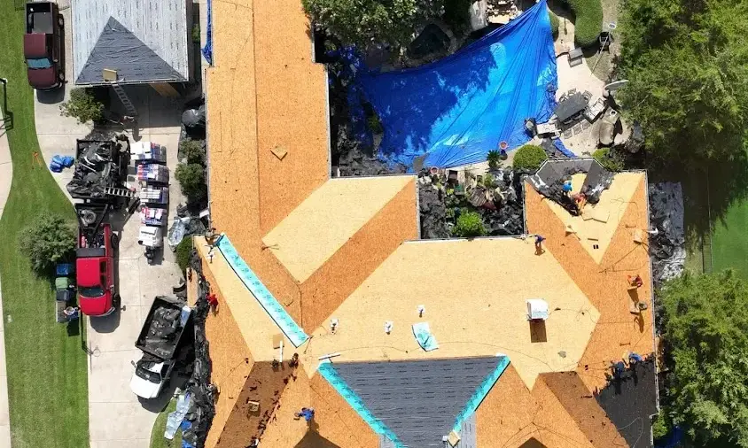 Professional Storm Damage Roof Repair being performed in DuPont